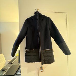 Sandro Quilted Wool Coat